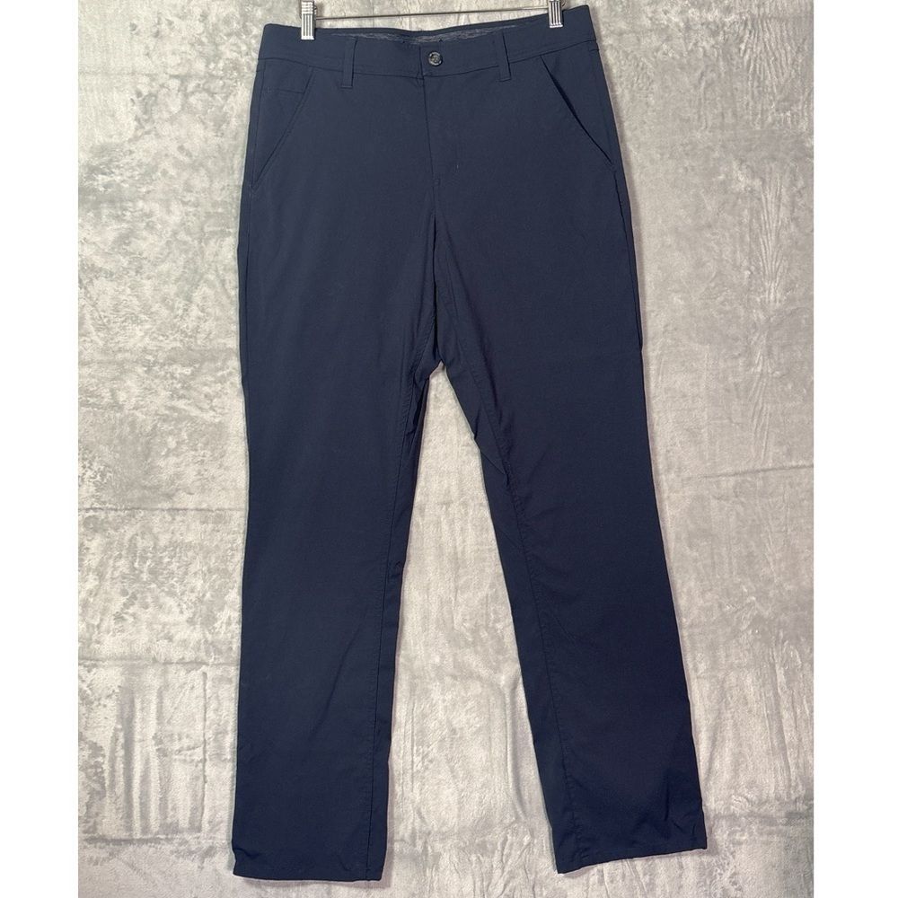 Weatherproof Vintage Straight Leg Stretch Navy Blue Pants Size 32x32